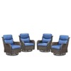 Gymojoy Outdoor Gliders Chairs Side Table with 5-Inch Thick Cushions - 3 of 4