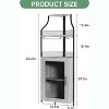 Homfan 5-Tier Corner Bar Cabinet with Lights, Adjustable Shelves & Glass Doors - Home Liquor Wine Display - 2 of 4