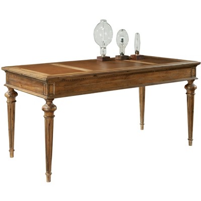 Traditional Brown Acacia 60'' Home Office Desk with Drawers
