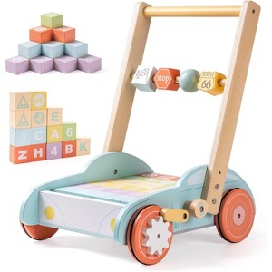 CHEERFUN Baby Push Walker, Baby Walker Push, Wooden Baby Walker Push Toy, Push Walkers for Baby Over 10 Months - 1 of 4