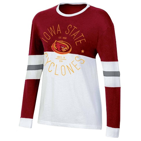 Ncaa Iowa State Cyclones Women's Long Sleeve Color Block T-shirt : Target