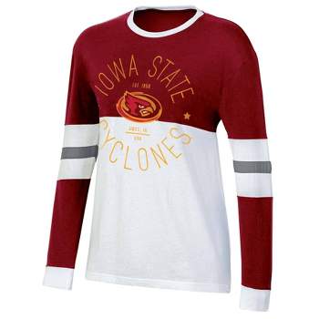 NCAA Iowa State Cyclones Women's Long Sleeve Color Block T-Shirt