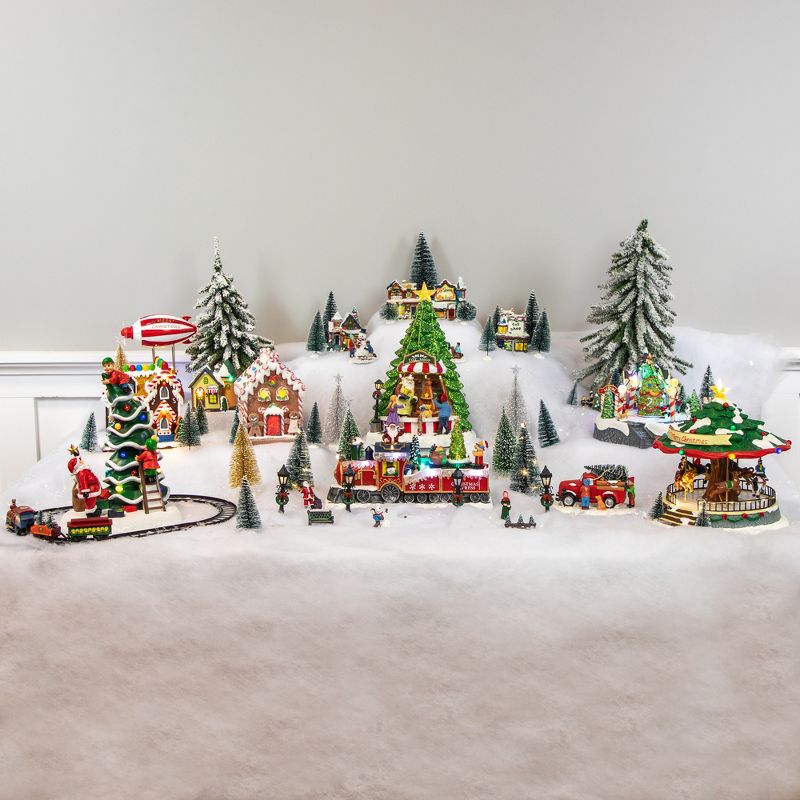 Northlight 7" LED Lighted Gingerbread Christmas Candy House Village Display, 3 of 7