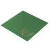 Juvale 50-Pack Green Be Merry in Gold Foil Disposable Paper Cocktail Napkins for Christmas Party Supplies - 4 of 4