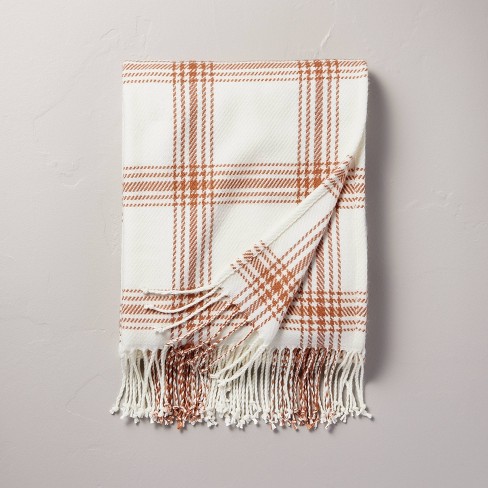 Cream woven best sale throw blanket