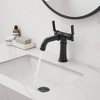 BWE Single Handle Bathroom Faucet For One Hole with 3 Holes Deck Plate and Metal Drain - 3 of 4