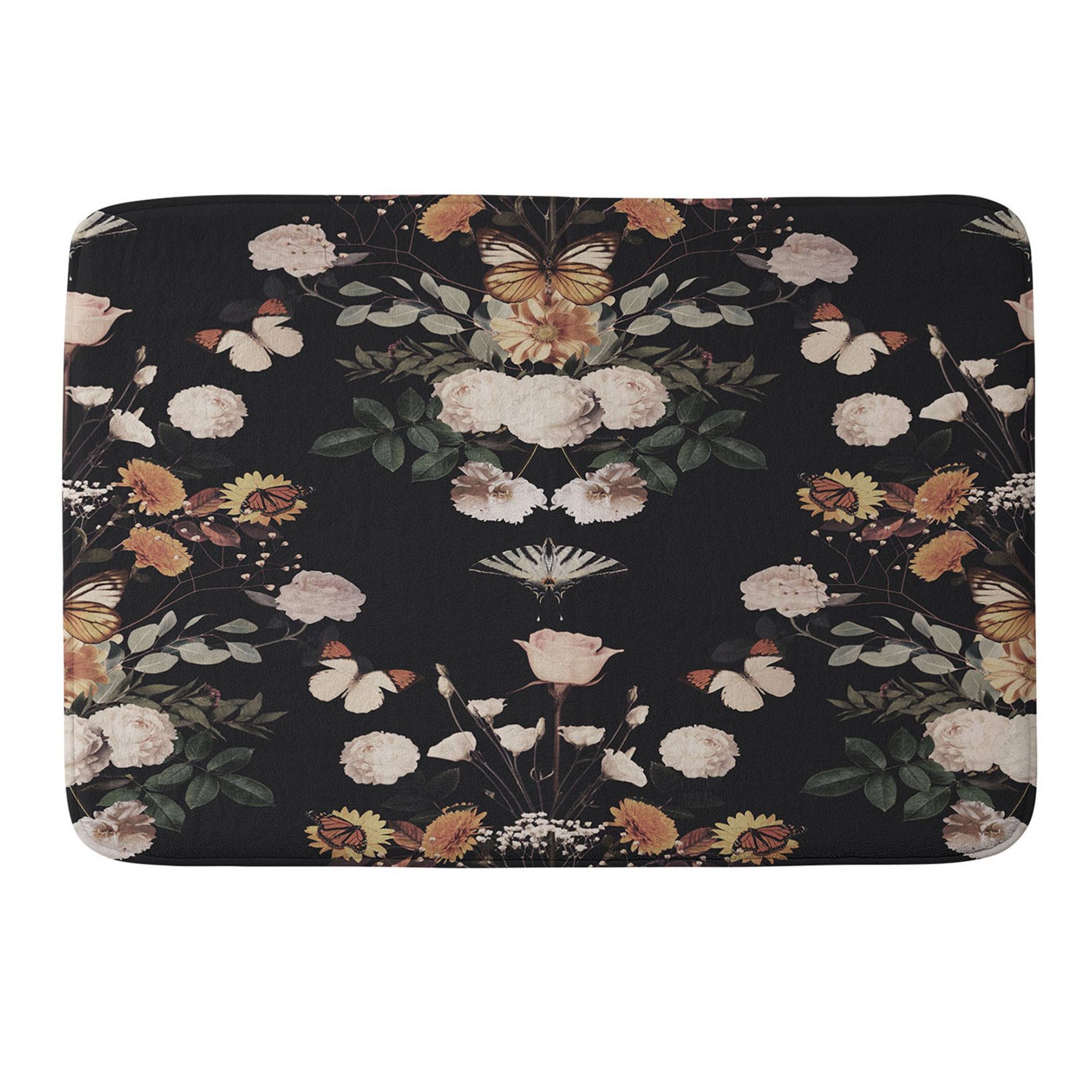 Deny Designs Emanuela Carratoni Spring Floral Geometry Memory Foam Bath Mat