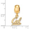 Black Bow Jewelry 14k Yellow Gold Plated Sterling Silver California Berkeley Golden Bears NCAA Bead Charm - 2 of 3