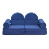 INFURNIC Sofas 10 Pieces Modular Kids Play Sofa Versatile Convertible Design for Playroom Bedroom Fun, Blue, 56"*28"*26" - 3 of 4