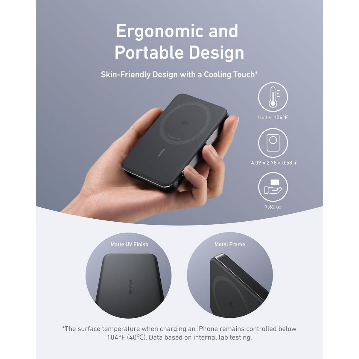 Anker MagGo Power Bank, Ultra-Slim 10,000mAh Magnetic Battery Pack - thumbnail 4