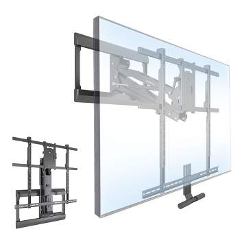 Mount-It! Height Adjustable Fireplace Large TV Mount | Fits 65" - 85" TVs | 110 Lbs. Weight Capacity | Black