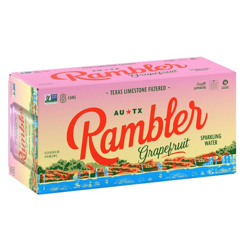 Rambler Grapefruit Sparkling Water - 8pk/12 fl oz Cans, 1 of 6
