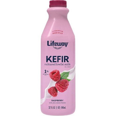 Lifeway Kefir Raspberry Low Fat Milk Smoothie - 32 fl oz