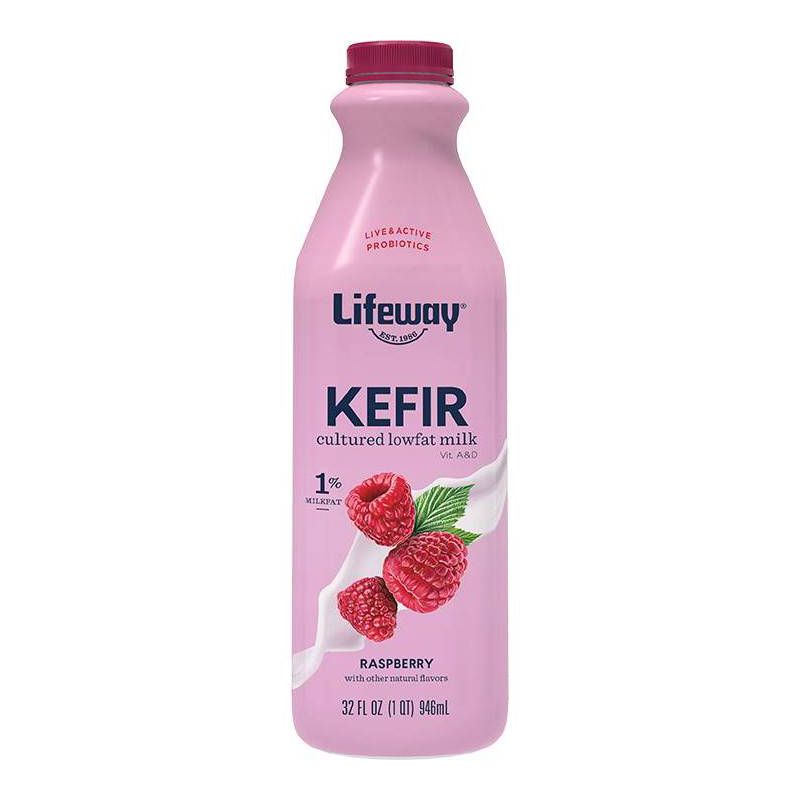 Lifeway Kefir Raspberry Low Fat Milk Smoothie - 32 fl oz, 1 of 5