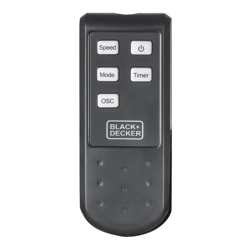 BLACK+DECKER™ 3-Speed 60-Watt 16-In. Dual-Blade Oscillating Stand Fan with Remote, BFSD116B, 2 of 7