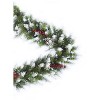 Perfect Holiday 6' Snow Flocked Camdon Fir Garland with Pine Cones & Berry Clusters - 2 of 4