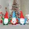 FURNIinspire Decorative Holiday Scene Props Christmas Inflatable Decoration Gnomes Elves for Party Front Yard Lawn, Multicolored, 23.6"*81.9"*43.3" - 2 of 4