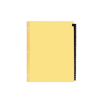 Staples Numeric Leather Dividers 31-Tab Red (13499/11327)