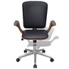vidaXL Swivel Office Chair Bentwood with Artificial Leather Upholstery - 2 of 4