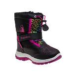 Rugged Bear Little Kids Snow Boots for Girls with an Abstract Pattern