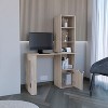 NicBex Home Office Desk 38.78" W Modern Writing Desk with Cabinet, 4-Tier Storage Bookshelves and Wooden Frame for Office, Study, Living Room - 2 of 4