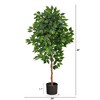 Nearly Natural 4-ft Ficus Artificial Tree - 2 of 4