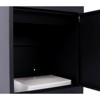 Package Delivery Box for Outside with Lock, Extra Large Mailbox Anti-Theft for Porch, Deck, Galvanized Steel Parcel Box, 17.3"x14.2"x22.8" Black - 4 of 4
