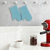 REGALWOVEN Soft Heat Resistant and Waterproof Silicone Oven Mitts, Flexible Gripping for Baking, Kitchen Mitts Set of 2 - 3 of 4