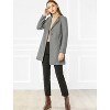 INSPIRE CHIC Women's Mid-thigh Collarless Single Breasted Outwear Winter Overcoat - 3 of 4