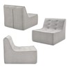 32.3" Single Bean Bag Chair, Comfy Fireside Chair with Foam Filler, Floor Sofa Chair, Lounge Accent Chair for Living Room Bedroom Apartment - 2 of 4