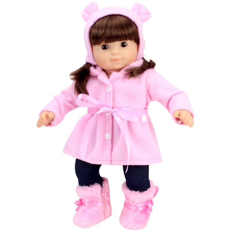 Sophia’s Winter Coat, Hat and Boots Set for 15'' Dolls, Light Pink, 3 of 6