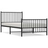Bed Frame Black Powder-coated steel Twin Bed Frame Rectangular - 2 of 4