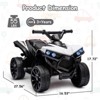 6V Kids Electric ATV 4-Wheeler Ride-On Toy with LED Lights, Built-In Music Player¨C Battery Powered for Toddlers Ages 3+ - 3 of 4
