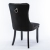 FURNIinspire Dining Chairs Dining Room Chair Kitchen Chairs Set Of 2, Modern Velvet Upholstered Solid Wood Dining Chair, Black, 24.4"*19.7"*37.5" - 2 of 4