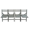 FONTOI Folding Chair Set of 4, Slatted Chairs Set of 4 with Curved Backs, Portable Folding Chairs for Party Kitchen, Gray, 17.3"*31"*22.8" - 3 of 4