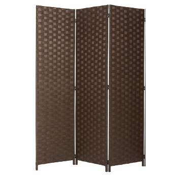 Legacy Decor Bamboo Woven Panel Room Divider Privacy Partition Screen