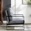 Sapphtopaz Accent Chair with Durable Square Metal Frame Lounge Chair Modern Armchair Living Room Chair Comfy Chair for Living Room - 2 of 4