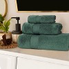 Chevron Zero Twist Cotton Solid and Jacquard Hand Towel Set of 6 by Blue Nile Mills - 2 of 4