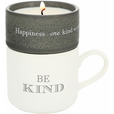 Pavilion Gift Company - Kind - Stacking Mug and Candle Set 100% Soy Wax Scent: Tranquility - Flame Candles