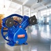 VEVOR Air Compressor Pump Head, 3HP 6.25CFM @ 90PSI, Twin Cylinder Oil Lubricated Air Compressor Piston Pump Head, with Max. 116PSI Pressure,Blue - 2 of 4