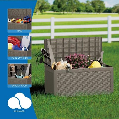 Yardgrace 30/45/80/100 Gallon Weather Resistant Storage and Seating Outdoor Deck Box