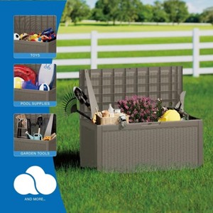 Yardgrace 30/45/80/100 Gallon Weather Resistant Storage and Seating Outdoor Deck Box - 1 of 4