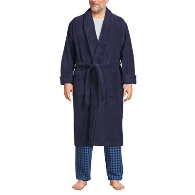 Lands' End Men's Calf Length Turkish Terry Robe