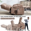 Dual Motor Infinite Position Power Lift Recliner Chair, Chenille Heavy Duty Oversized Recliner with Heat Massage & Hidden Cup Holders-3irtyhousy - 3 of 4