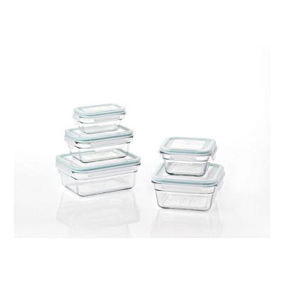 Glasslock Oven and Microwave Safe Glass Food Storage Containers 14 Piece Set Glasslock Oven and Microwave Safe Glass Food Storage Containers 14 Piece Set
