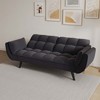 Living Room Sofa, 57" Sofa Couch With Two Armrests Throw Pillow, Tufted Seat Cushion,Comfortable Fit Sofa For Apartment Bedroom Small Space - 4 of 4
