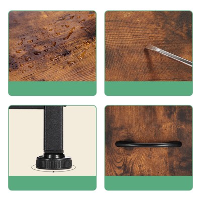 Rustic Brown 9-Drawer Tall Storage Dresser with Levelers