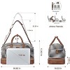 CLUCI Duffle Bag Weekender Bags for Women Canvas Anti Theft Travel Bag for Women Overnight Tote Carry On Bags with Shoe Compartment Stripes with Brown - 3 of 3