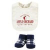 Hudson Baby Infant Boy Cotton Bib and Sock Set, Apple Orchard, One Size - 3 of 4