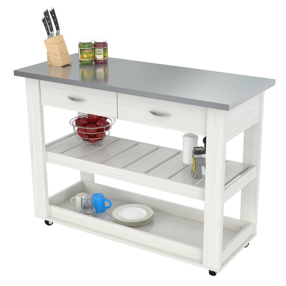 Kitchen Cart Washed Oak - Inval